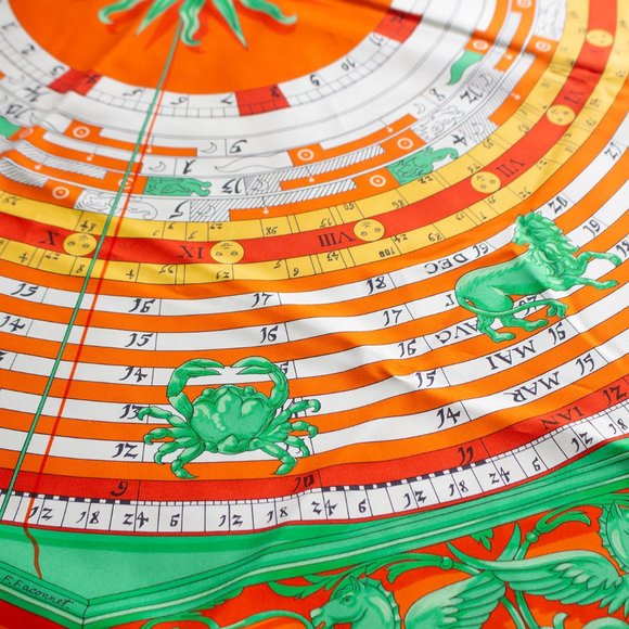 Hermes Astrology Calendar Silk Scarf - Picture 4 of 8